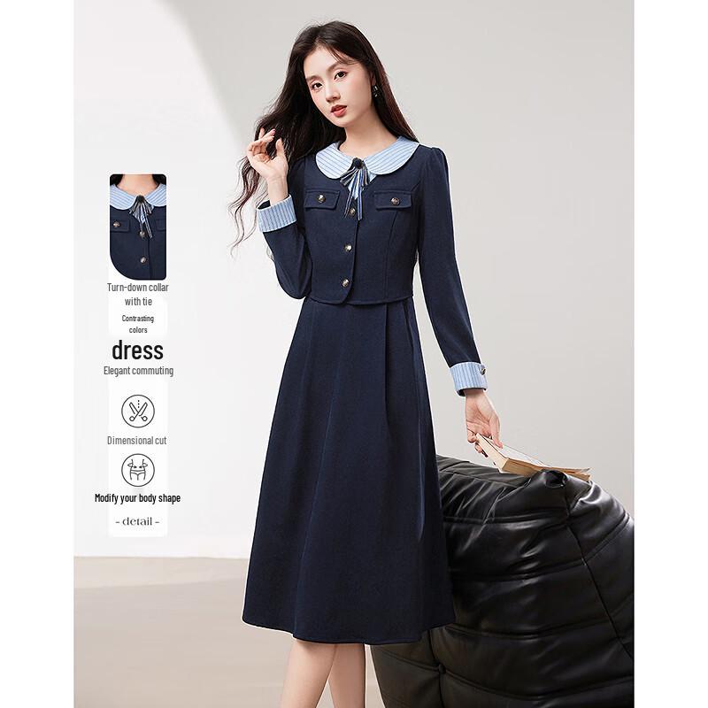 

Women s Elegant Color Block Midi Dress XL