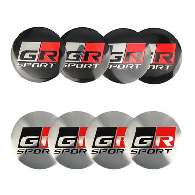 56mm 60mm GR Sport Emblem Car Wheel Center Hub Cap Stickers Decoration For Hilux Crown CHR Yaris Camry Prius Rav4 Avalon