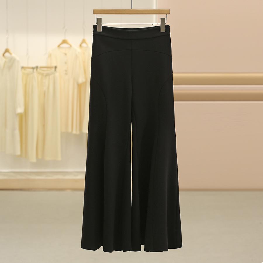 

DS22 Drapey Wide-Leg Slimming Casual Pants for Autumn Medium чёрный