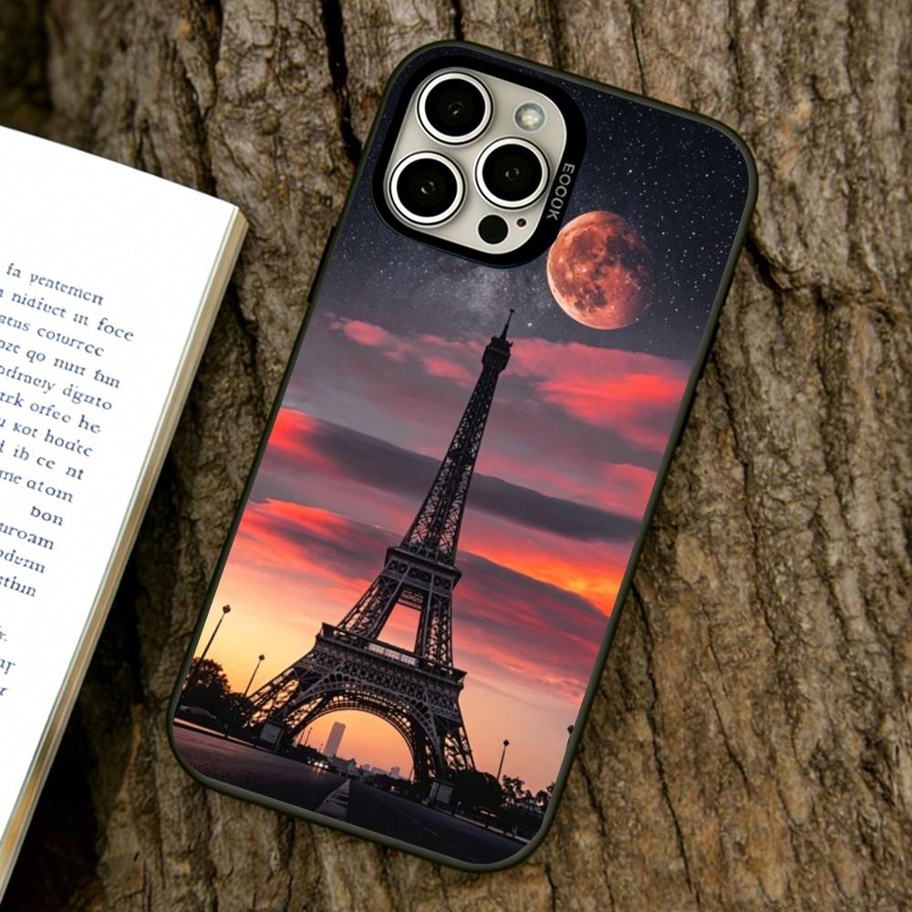 Eiffeltoren Telefoonhoesje Voor iPhone 17,16,15,14,13,12,11 Plus,Pro Max,XS,Kleurrijk Zilveren Telefoonhoesje Funda Cover