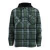 Men's Plaid Long Sleeve Shirt Men's Pocket Button Hooded Sweatshirt