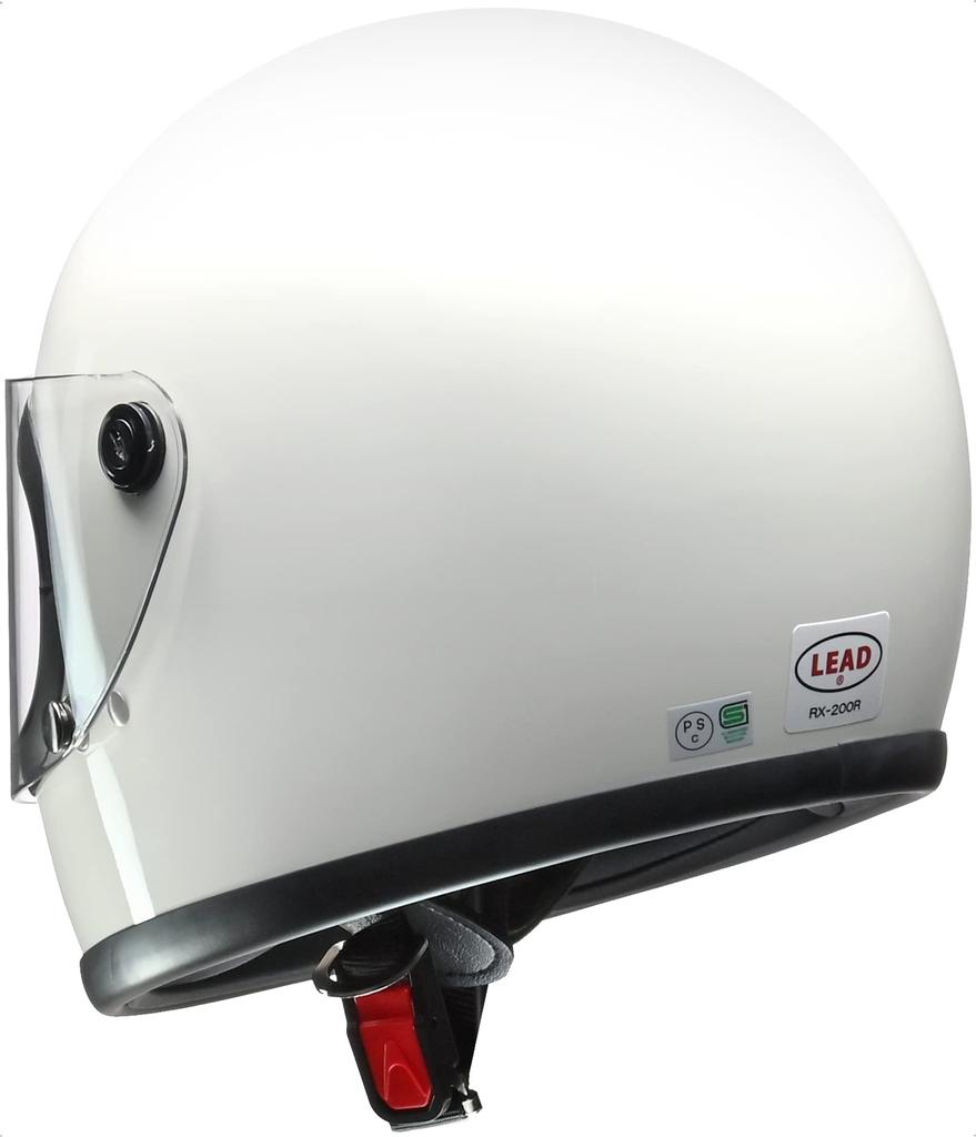 LEAD Full Face Motorcycle One Size Fits Most RX-200R Helmet, White, (Under 57-60cm)