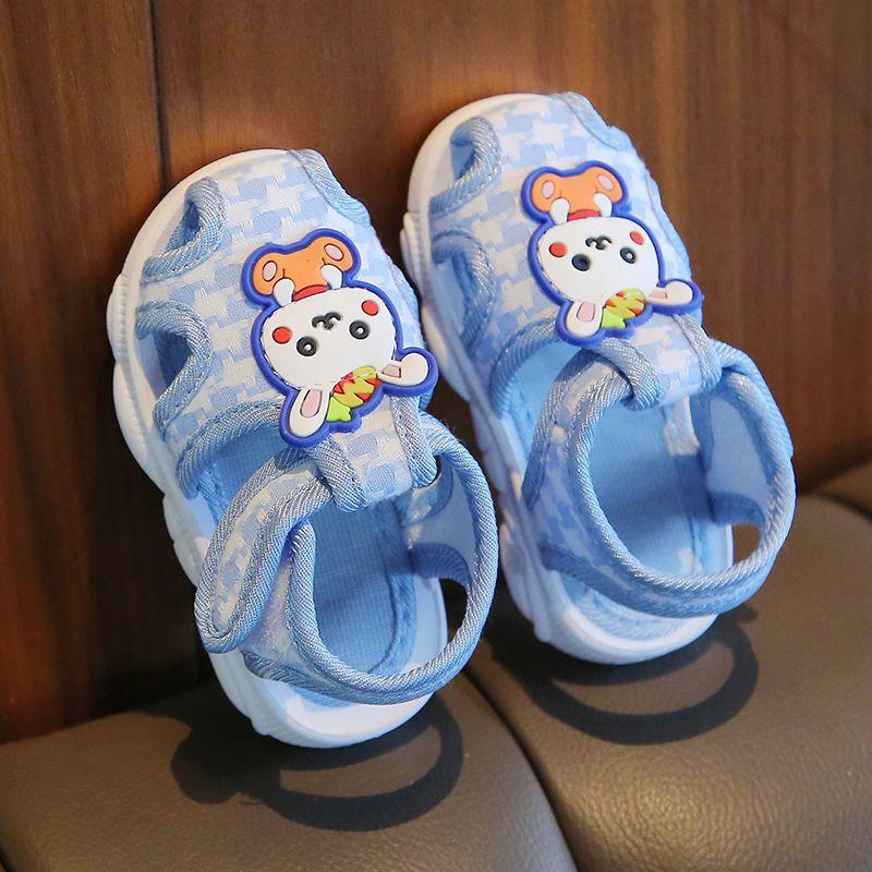 

Летние Новые Модели Сандалий для Мальчиков и Девочек 0-2 лет, Мультяшные Туфли Цзяо Цзяо , Мягкая Подошва, Нескользящая Детская Обувь для Ходьбы 16 синий
