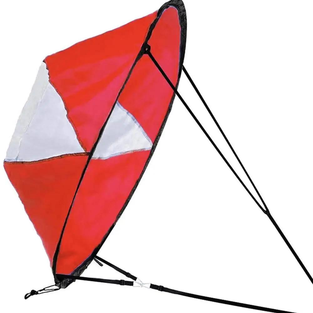 1PCS Kayak Downwind Paddle Inflatable Canoe Boat Drift Sails with Clear Window Boat Folding Thruster Fittings