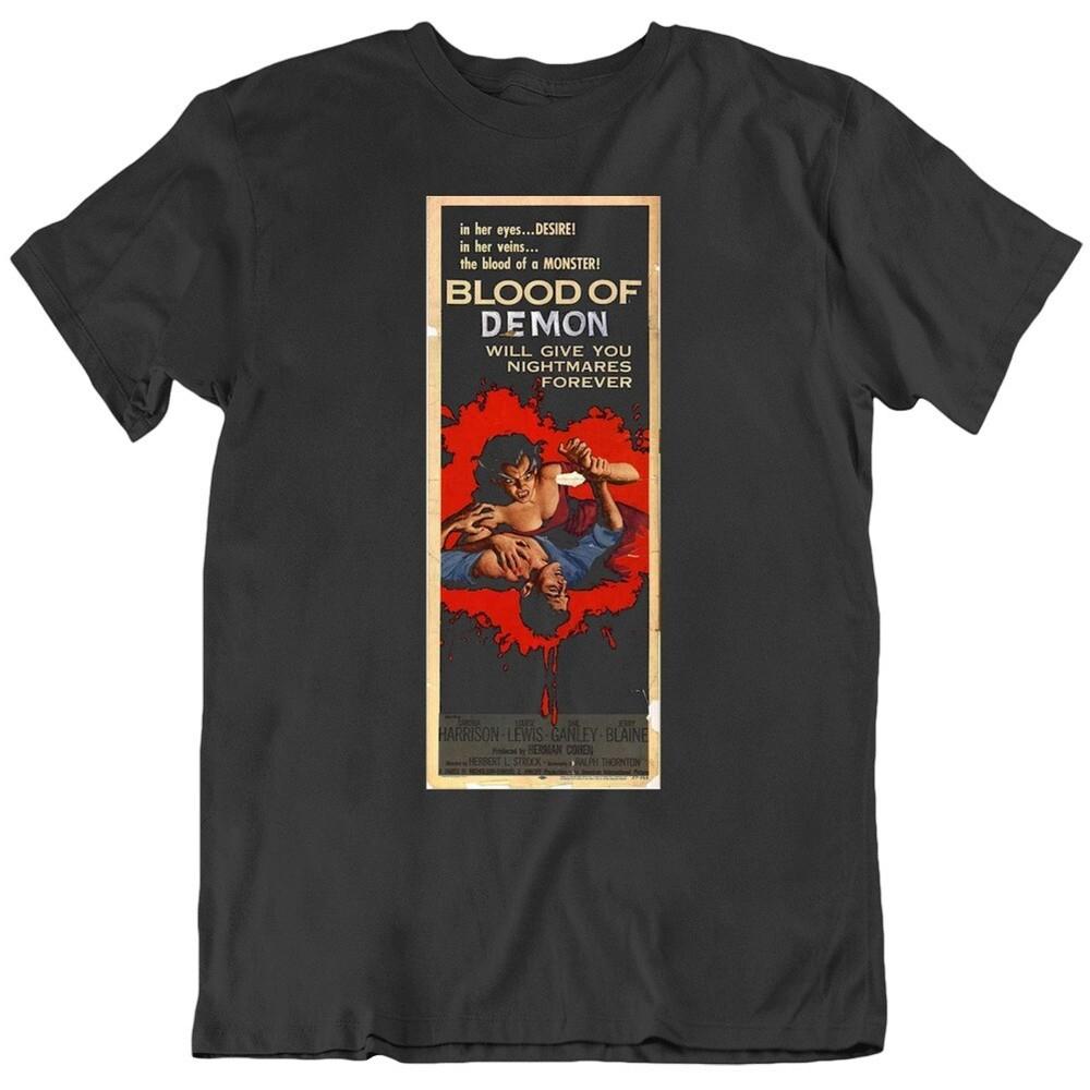 Blood of The Demon Retro Horror Movie Poster Fan T Shirt Unisex T-Shirt M