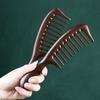 HOMEMAKER Natural Ebony Wood Wide Tooth Massage Comb