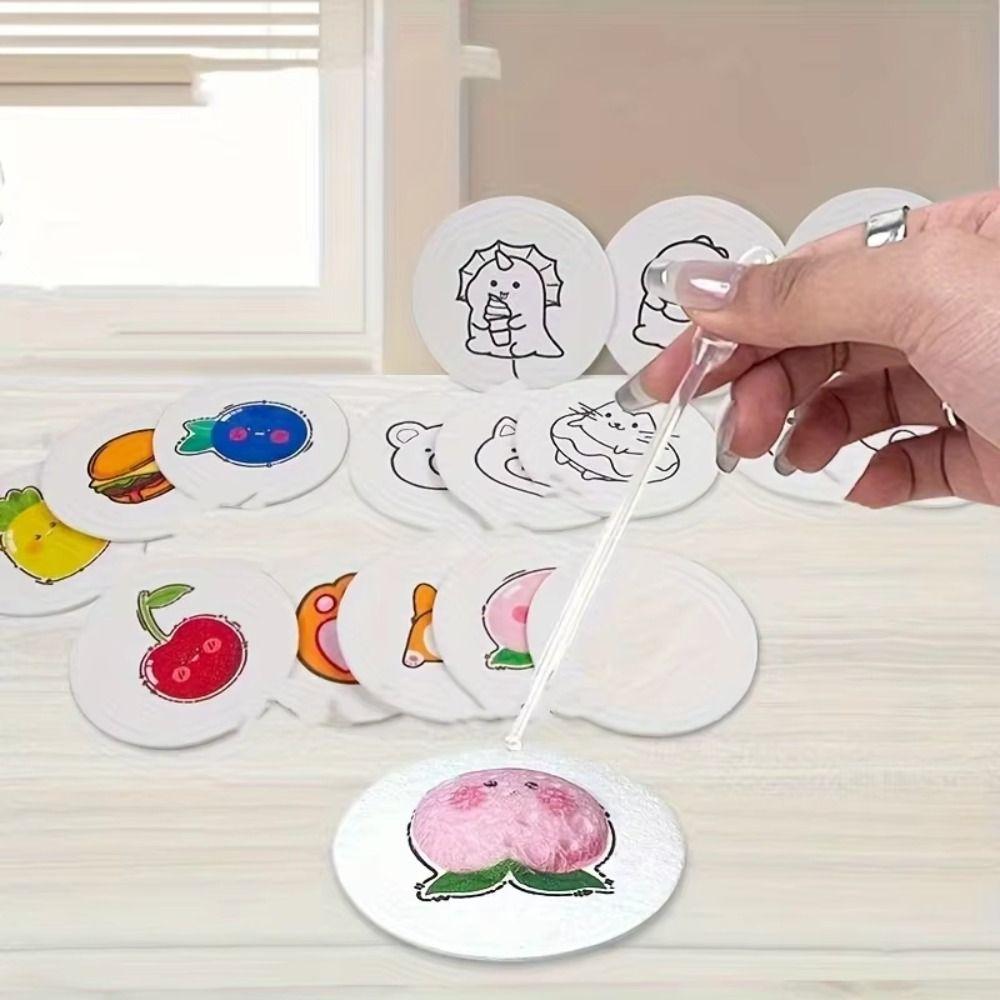 10Pcs Round Shape Drawing Sponge Paper Educational Toys 3D Round Board Paper  Children Gift