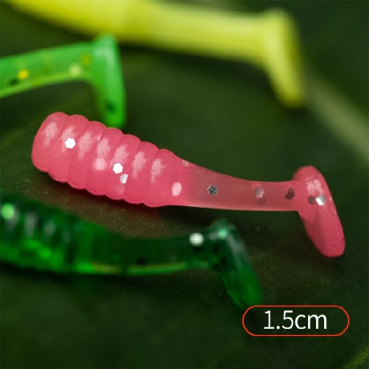 50Pcs Paddle Tail Swimbaits Soft Fishing Lures for Trout Artificial Baits Fishing Lures Swim Baits 1.5cm