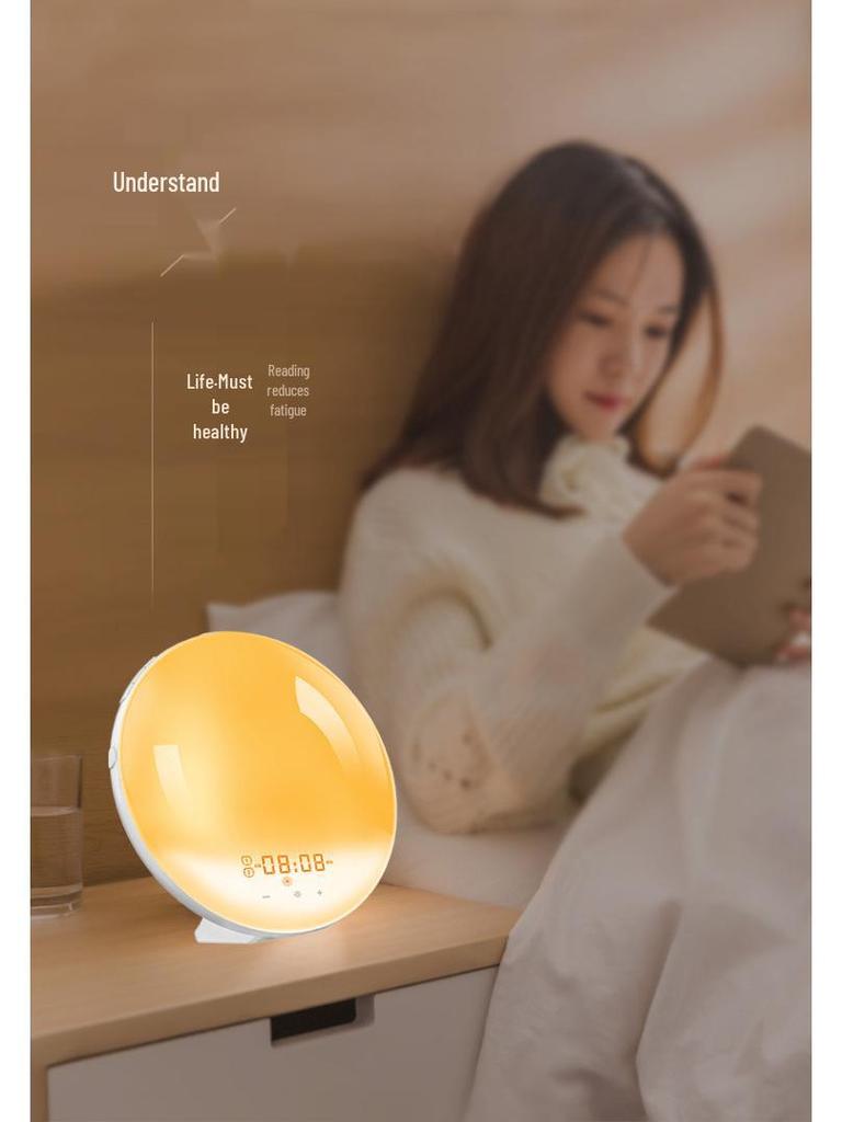 Smart Sunrise-Sunset LED Alarm Clock with Color-Changing Night Light
