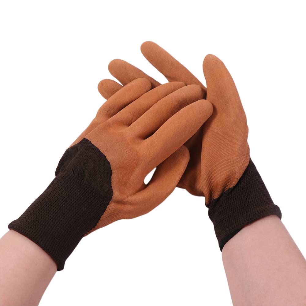 4Pairs Prick-proof Design Gardening Gloves Latex Material Protective Gloves  Outdoor Use