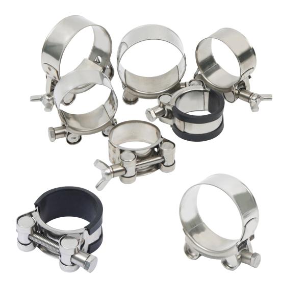 Durable Hose Clamp Stainless Steel Clamp, Adjustable Heavy Duty Clip, Leakproof Universal Metal for Automotive, Plumbing, Garden Connection Clip