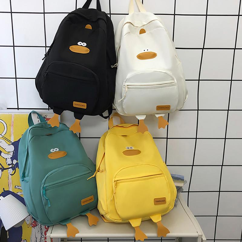 Kinderrucksack Schultasche für Mädchen Jungen Cartoon Ente Kinder Reisetaschen Tragbar Grundschul-Kinderrucksäcke