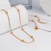 Direct Supply Titanium Steel Non-fading Necklace Female Collarbone Chain Round Bead Chain Box Chain O-chain Blade Chain Rice Bead Chain
