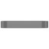Raised Garden Bed Galvanized Steel 249 X 100 X 36 Cm Gray