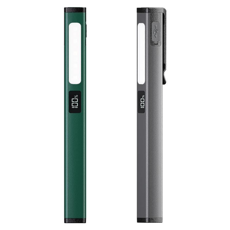 Multifunctional COB Work Light USB Rechargeable Strong Magnetic Aluminum Clip Light Flashlight for Auto Repair Portable