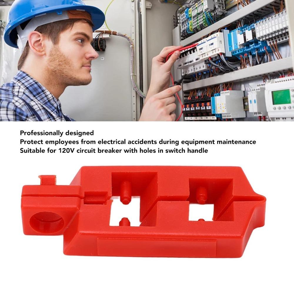 10pcs Single and Multi-Pole Lockout Device Universal Fit Circuit Breaker Lockout Workplace Lockout