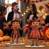 3Pcs 2D Flat Pumpkin Man Tabletop Decor Wooden Pumpkin Scarecrow Party Sign  Tabletop Display