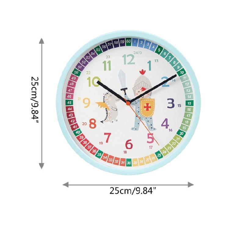 10inch Kids Learnings Clock, Kids Clock for Bedrooms, Playrooms Wall Decors