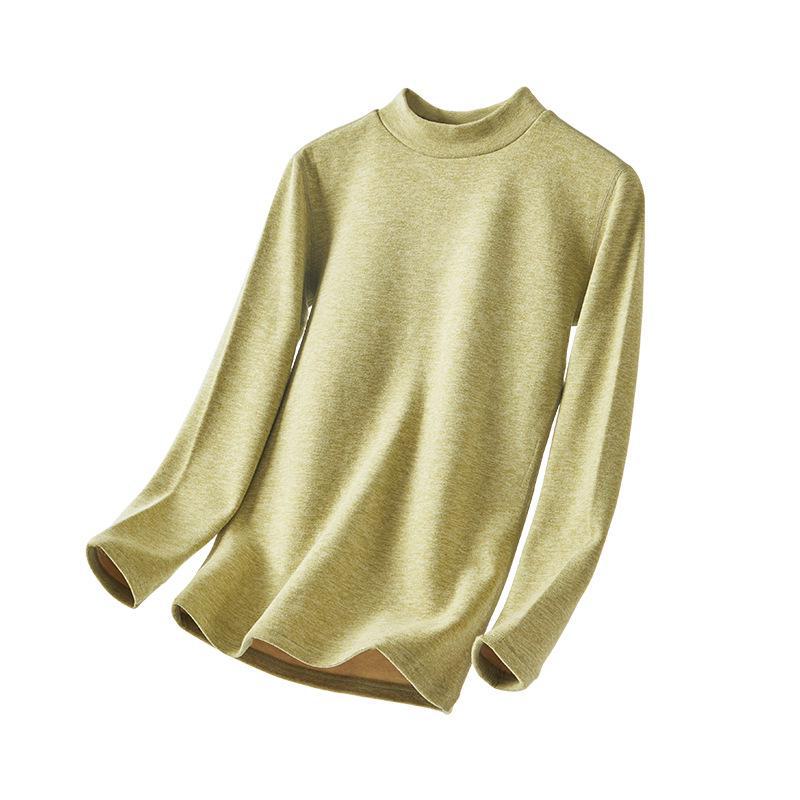 Set de lenjerie termică din mătase de cașmir pentru damă, cu guler mijlociu-înalt, catifea germană care absoarbe umezeala, plus fund de catifea, pentru toamnă și iarnă.