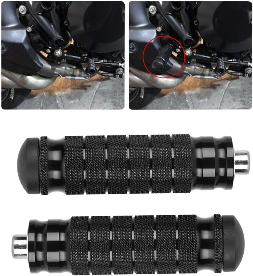 1 Pair Motorcycle Rear Passenger Footrests Aluminum Alloy Non-slip Footpegs Foot Rest Pegs Pedals Modified Parts