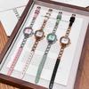 Jinmiou Women's Exquisite Mother-of-Pearl Square Leather Watch, Waterproof and Elegant for Daily Wear.
