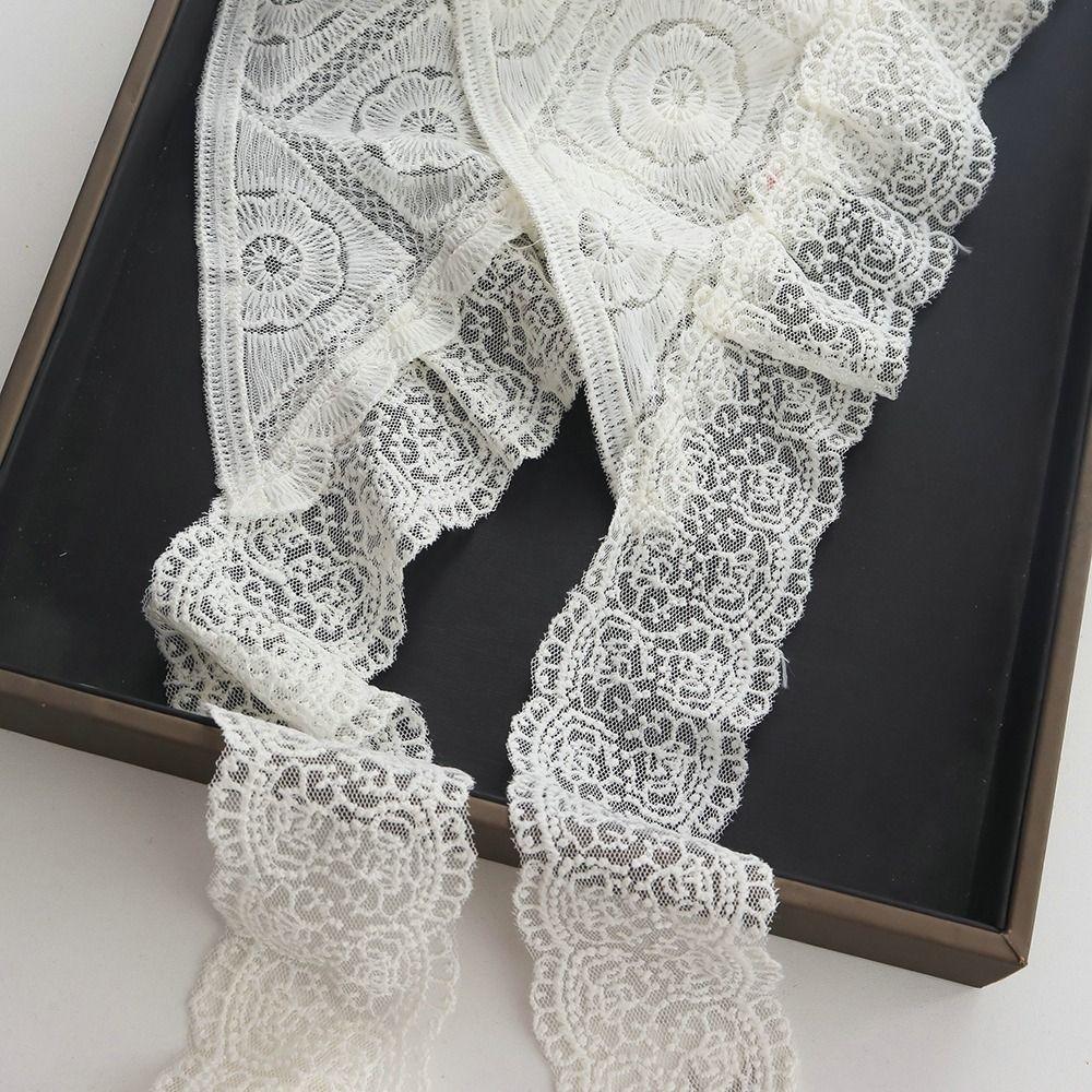 Embroidered Flower Lace Flower Hair Scarf Y2K Streetwear Chic Lace Mini Skirt Bohemian Casual Bandanas for Women