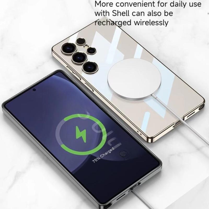 Galaxy S25 Ultra Electroplating Clear Phone Case for Samsung Galaxy S25 Ultra Hard Shell Transparent Protective Cover