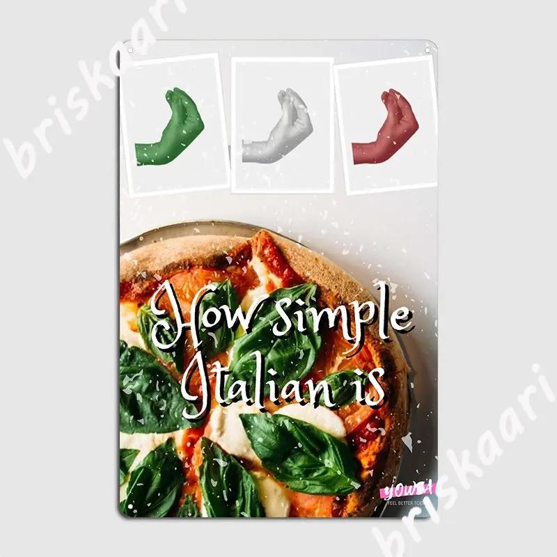 How Simple Italian Is Metal Sign Cinema Cinema Living Room Classic Mural Painting Tin Sign Posters 20X30CM