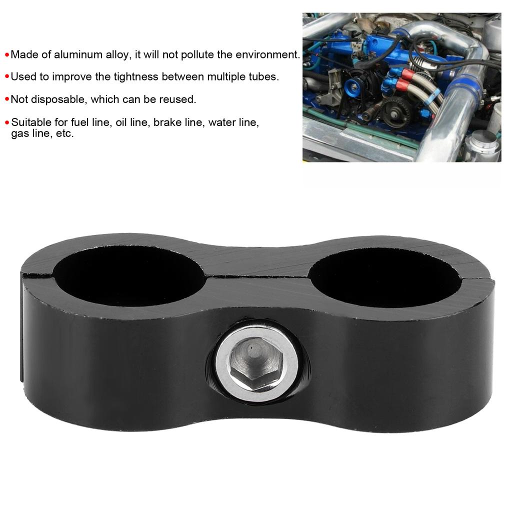 8AN Hose Separator Clamp Aluminum Alloy Fitting Adapter Accessory for FuelCelsiusOilCelsiusBrakeCelsiusGas Line