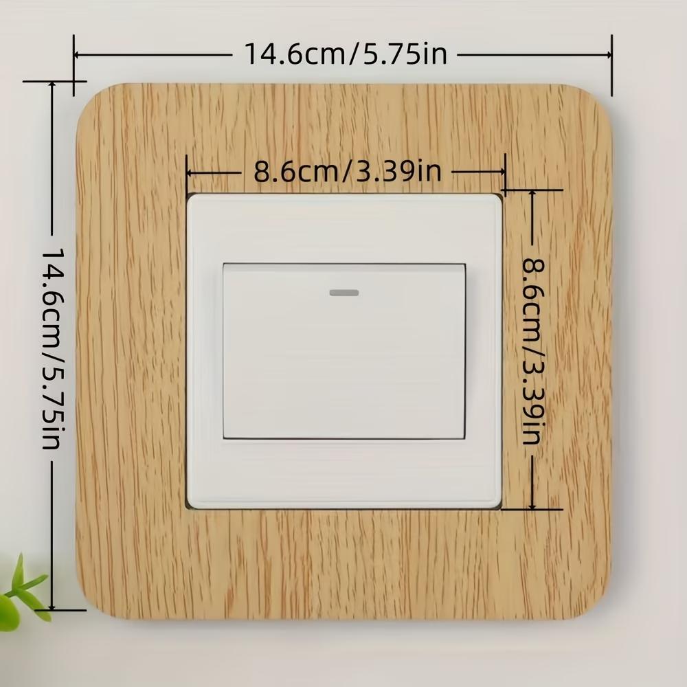 4PCS Modern Light Switch Sticker Acrylic Dustproof Switch Outlet Protective Cover Switch Wall Sticker For Living Room Home Decor