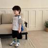Available Boys' Summer T-Shirt & Shorts Set - Cartoon Top with Trendy Workwear Shorts