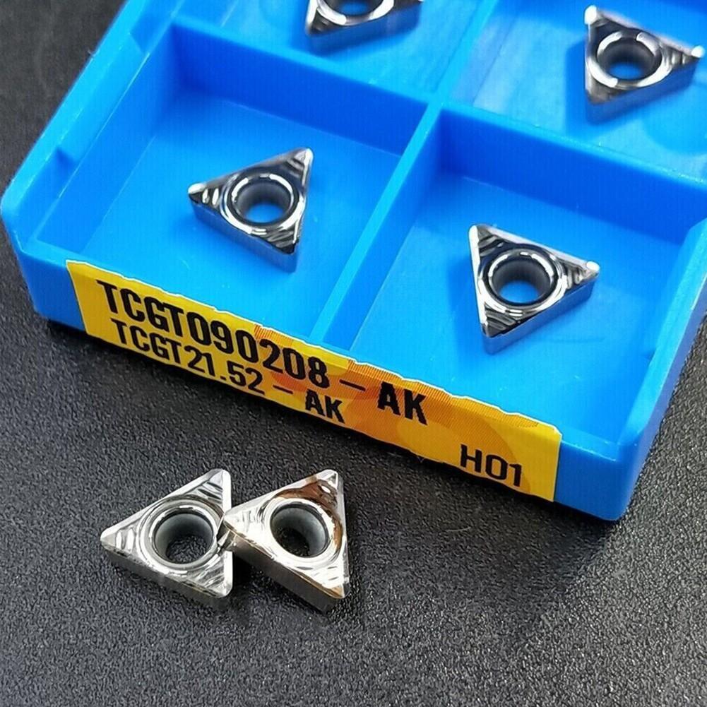 10pcs TCGT090208-AK H01 TCGT21.52 Carbide Inserts TCMT090208 for Aluminum