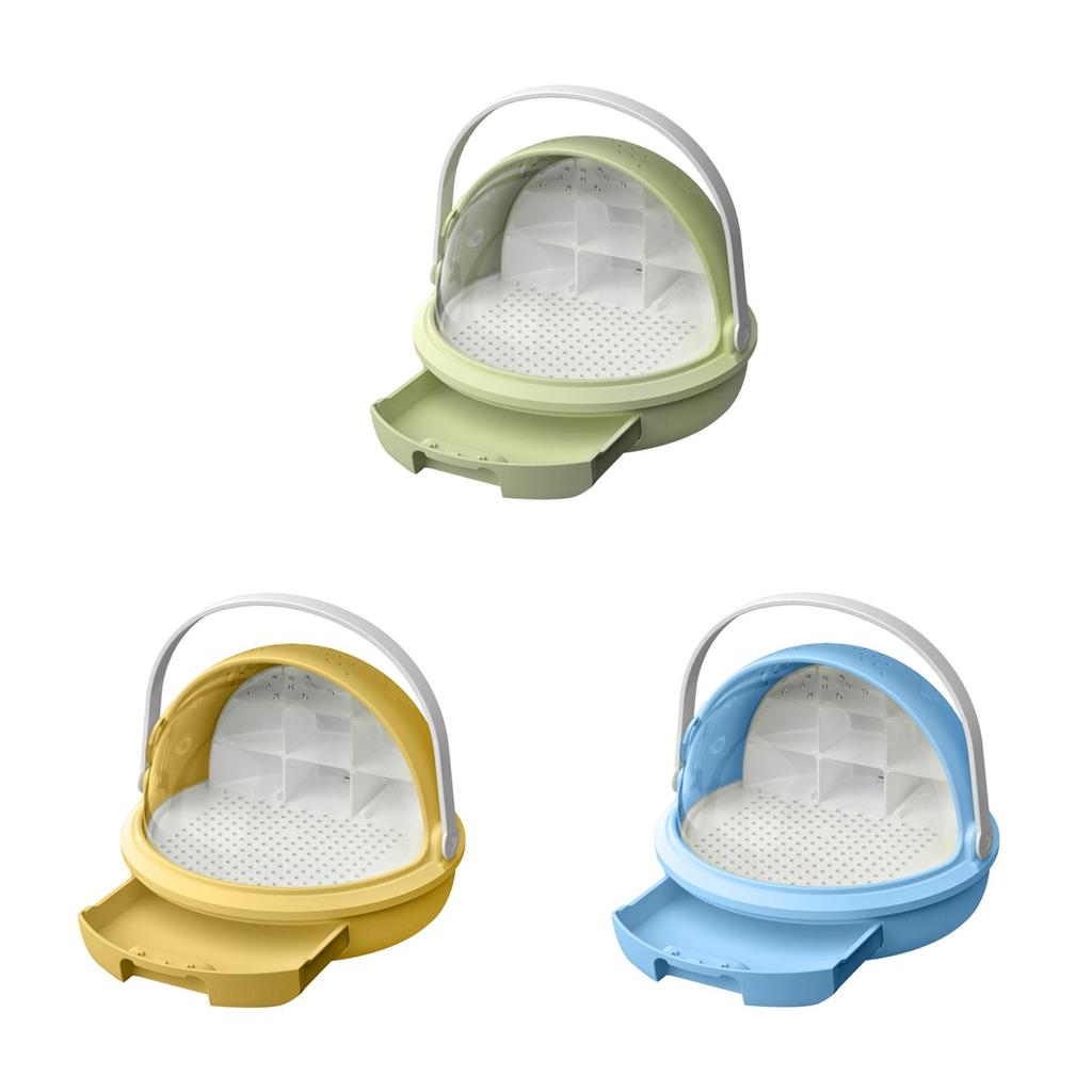 Small Animal Silkworm Habitat Cage Plastic Spacious Terrarium for Classroom Science Project and Outdoor Use