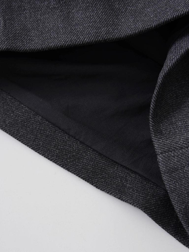 Plus Size Women's High Waist Woolen A-Line Shorts - Autumn/Winter Slimming Wide-Leg Pants