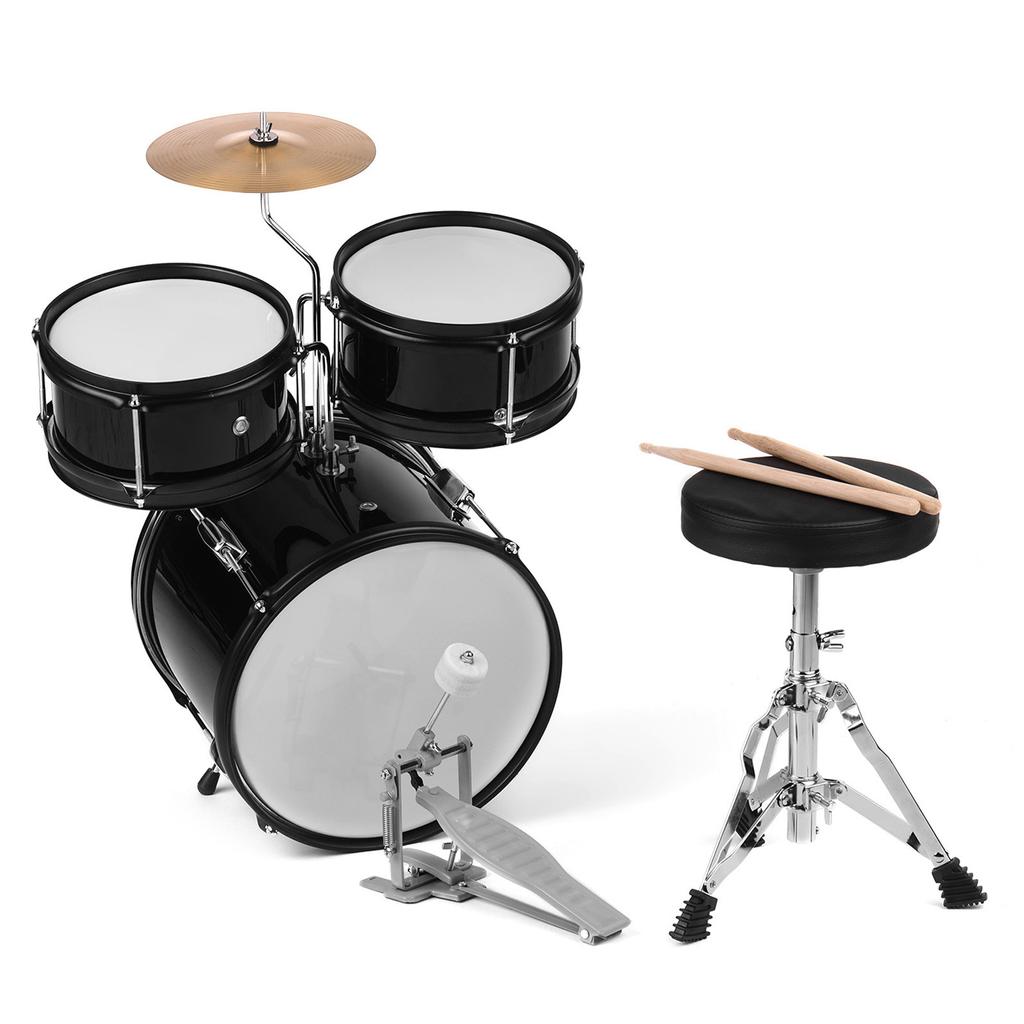 Kids Children Junior Beginners 3 Piece Drum Set Drums Kit Percussion Musical Instrument with Cymbal Drumsticks