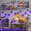 Creative Holiday Wall Hanging Decor 10/20FT Halloween String Light, Battery Powered Purple LED Large Spider/Bat Garland, Spooky Small Spider