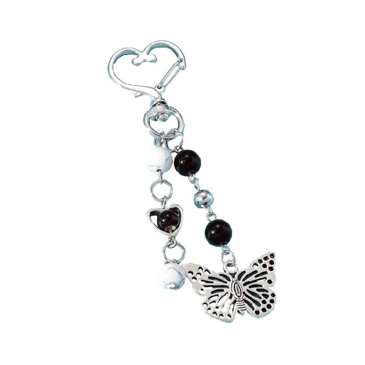 Butterflies Tassels Phone Lanyard Female Acrylic Beaded Phone Shell Pendant