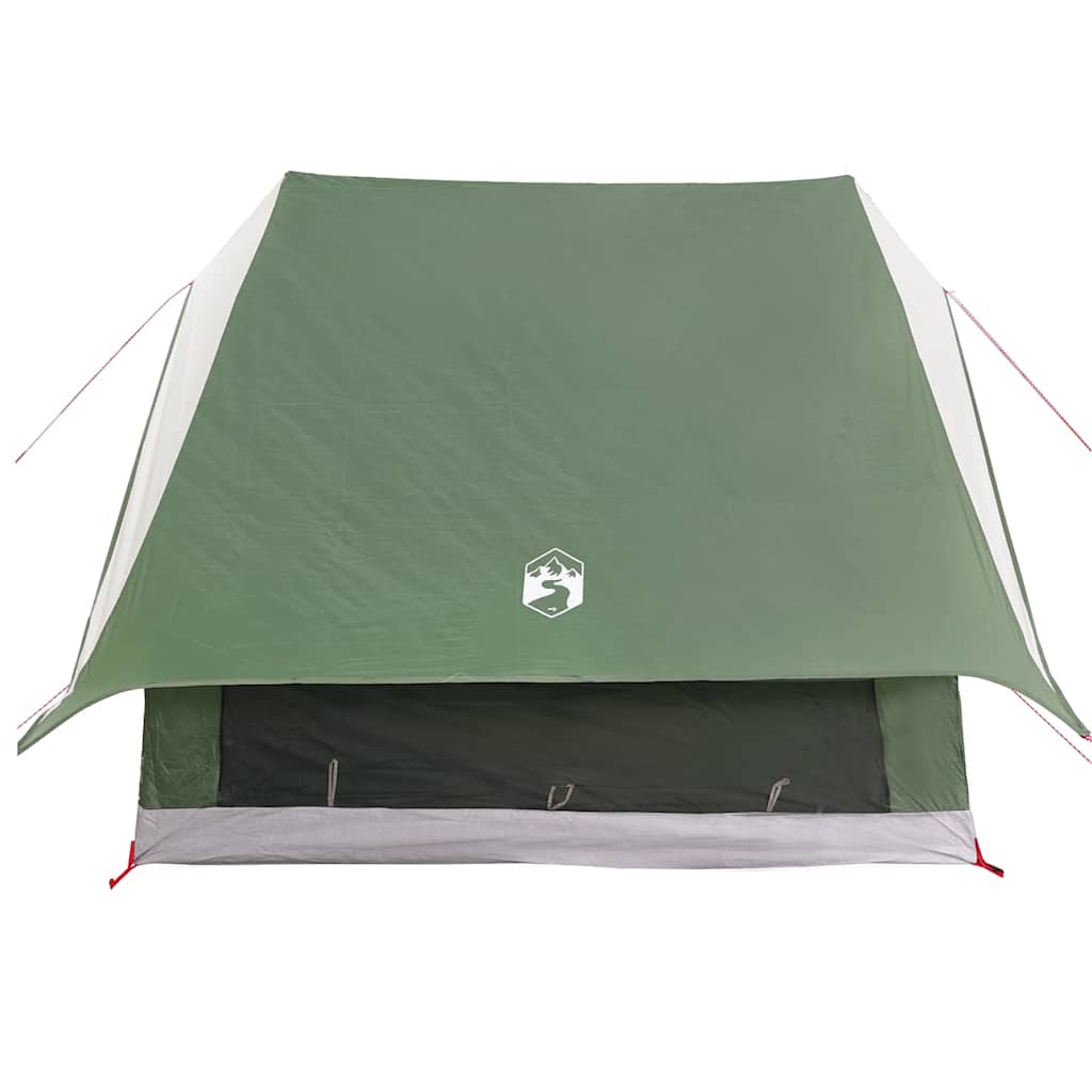 Family Tent with Roof Green and White 315 X 286 X 200 Cm