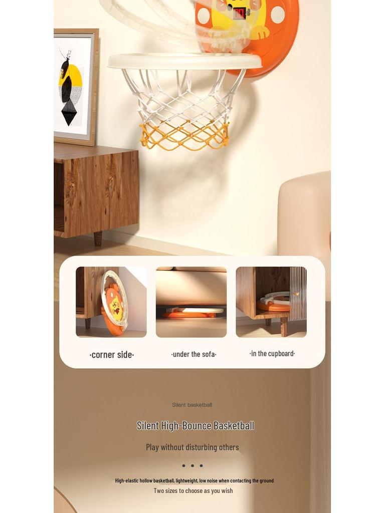 Foldable Indoor Basketball Hoop Toy for Kids - Scoring and Storage