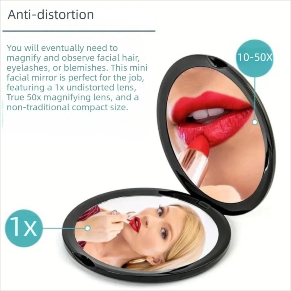 Double Sided Portable Mini Makeup Mirror Stylish Appearance Compact Pocket Mirror  Travel