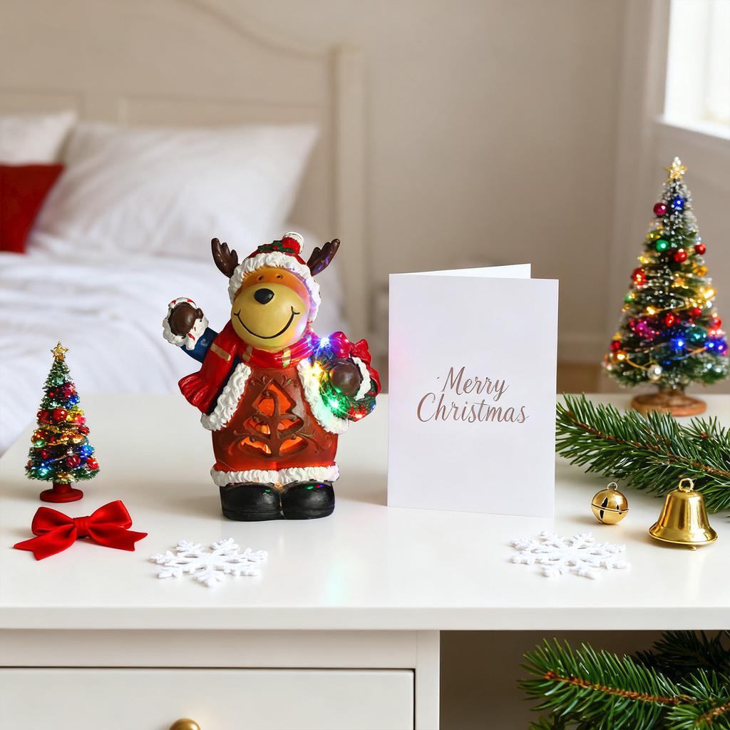 Glowing Gingerbread House With Lights - Animated Christmas Decoration For Indoor Festive Display