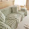 Thick Winter Rabbit Fur Fully Encased Sofa Cover Warm Slip Resistant Universal Sofa Protector