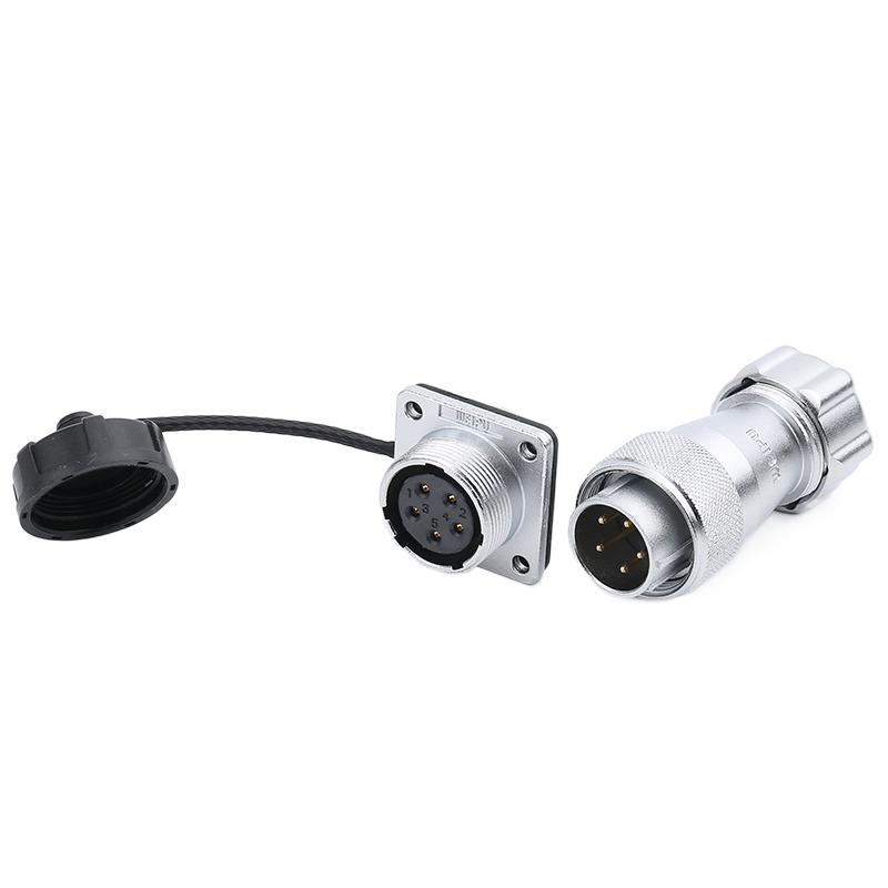 WEIPU WS20 TP+Z M20 Industrial Power Aviation Plug Socket Waterproof Connector 2 3 4 5 6 7 9 12 Pin Screw Lock Panel Connectors