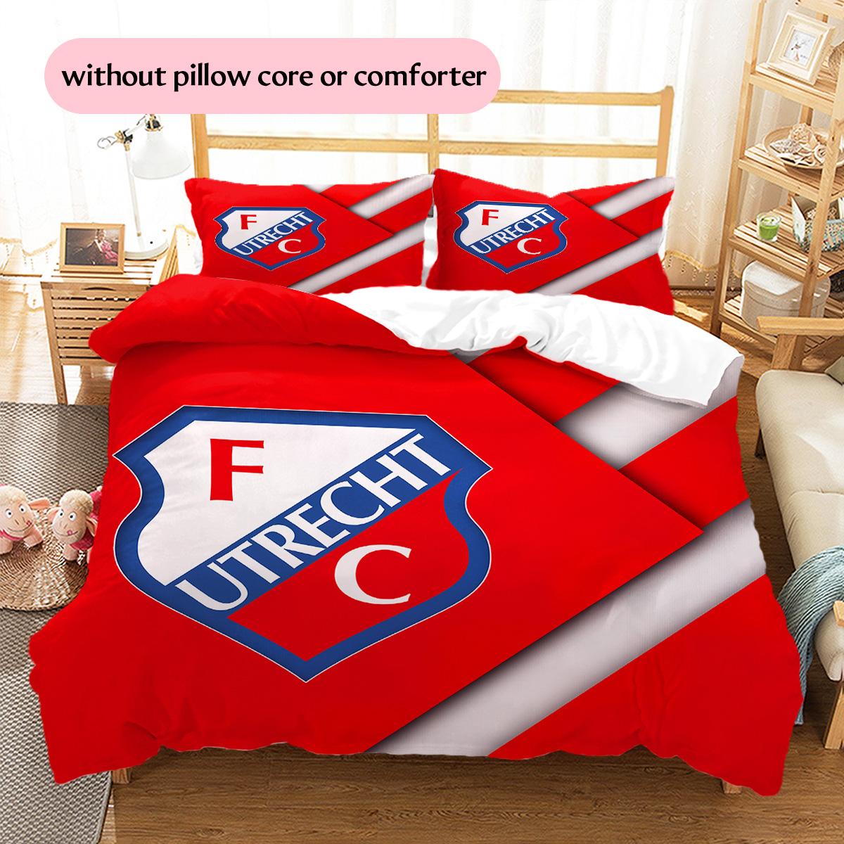

FC Utrecht Pattern Bedding Quilt Set Home Decoration Gift (1 * duvet cover + 2 * pillowcase without core) 200x220cm