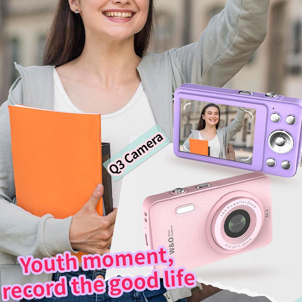 Mini Digital Photo Camera 2.8Inch HD Screen Kids Mini Photo Camera 32GB SD Card TYPE-C Charging Birthday Gifts for Children