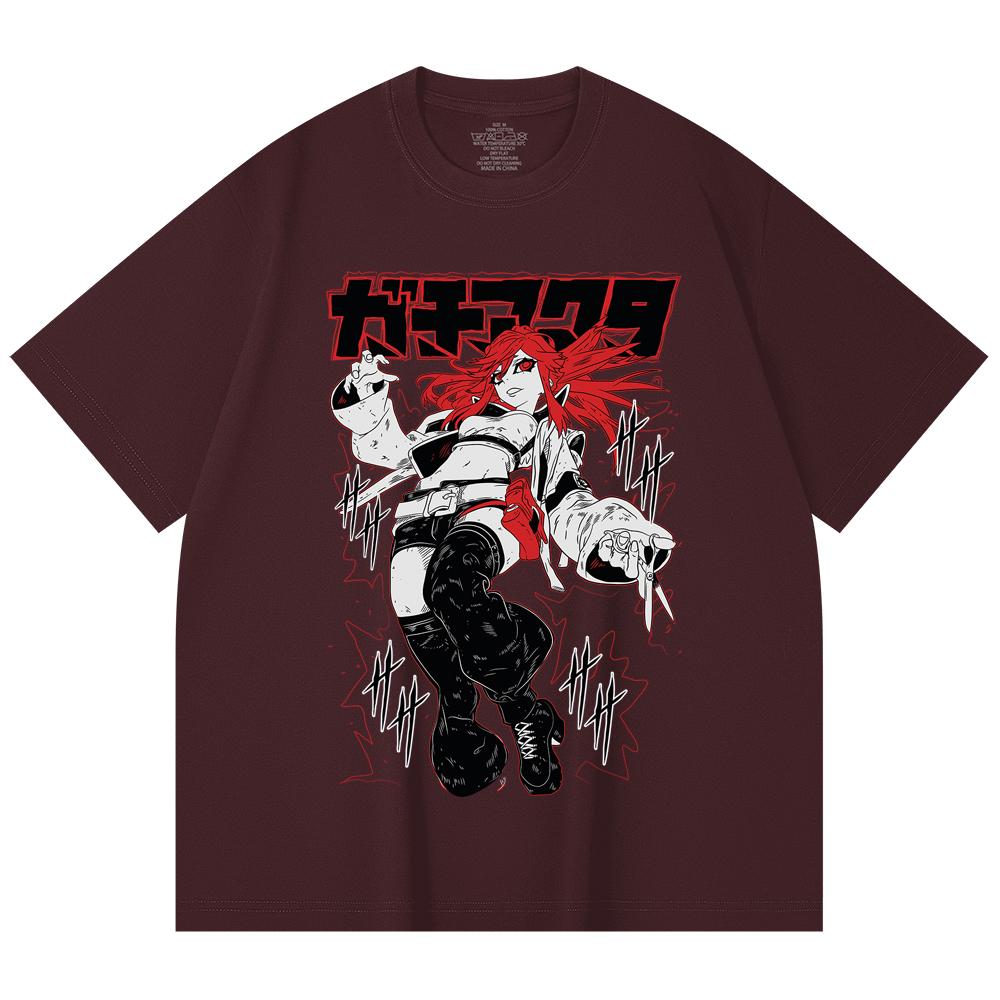 

230 Gsm 100% Cotton Gachiakuta V6 Riyo White Print Unisex Heavy Cotton T Shirt 2XL