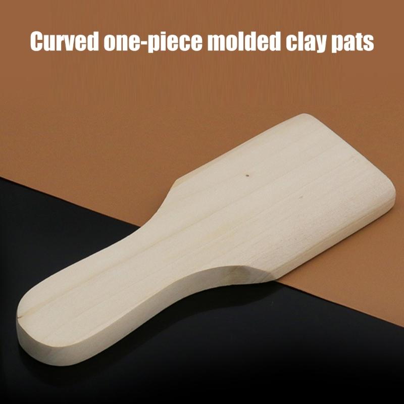 1/10x/Set Clay Pottery Paddles Wood Sculpture Pads Pottery Wood Board Handmade Ceramic Art Crafts Tool for Workshops