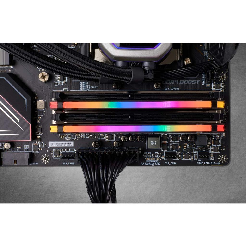 Corsair DDR4-3600MHz Desktop PC Memory VENGEANCE RGB PRO Series 32GB [16GB X 2] CMW32GX4M2Z3600C18