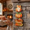 Durable Waterproof Wood Sign Thanksgiving Pendant, Wooden Fall Decoration, Pumpkin And Fruit Basket Porch Entrance Autumn Decor Printed, for