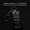 Smyfob Land Rover Key Fob Cover Leather Strap for Land Rover Discovery Defender Range Rover Keychain Holder Car Key Case